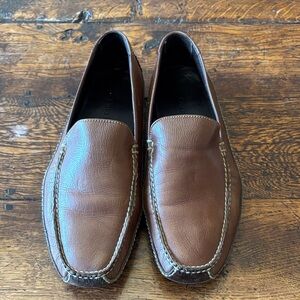 Cole Haan Men's Tan Leather Slip-On Loafers